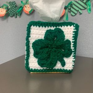 St Patrick Shamrock Tissue Box Cover